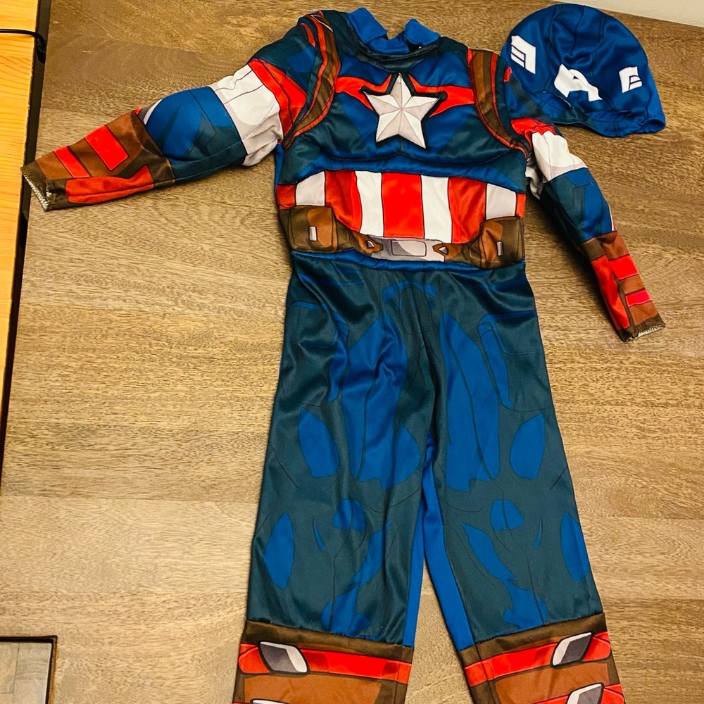 Captain America Costume 4T, Raccoon 18-24 months